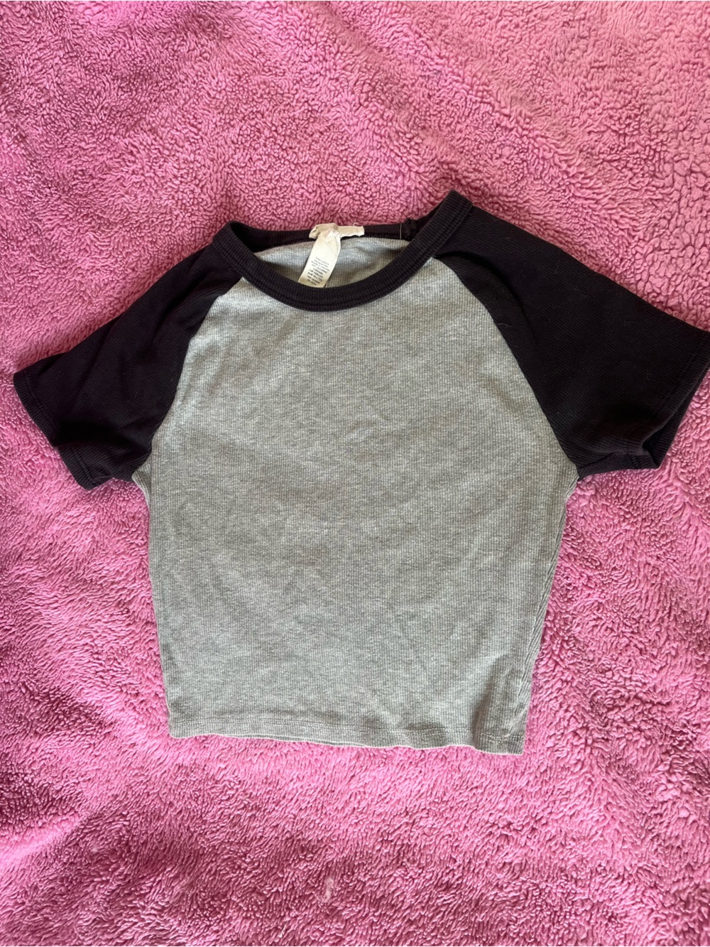 Black & Grey Crop Top